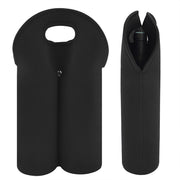 Double Wine Bottle Cooler Neoprene Red Wine Bottle Cooler Black