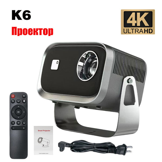 K6 PTZ Projector Small HD 4K Home Smart Portable