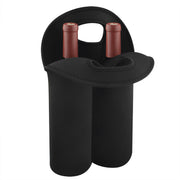 Double Wine Bottle Cooler Neoprene Red Wine Bottle Cooler Black